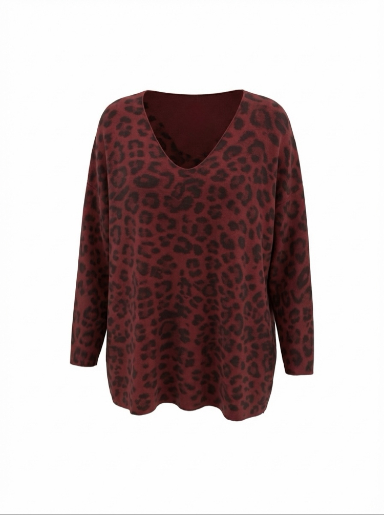 Leopar Desenli İthal Triko