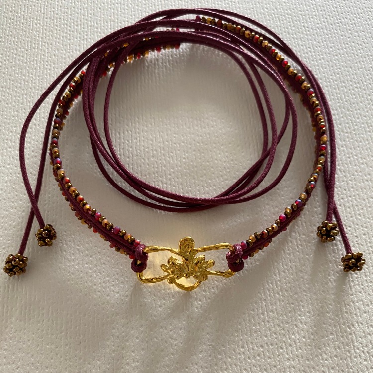 Nanshe Bağlamalı Choker Kolye A-B