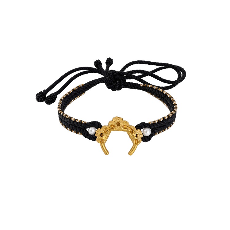 Brambuta Okheia Choker Siyah - Altın