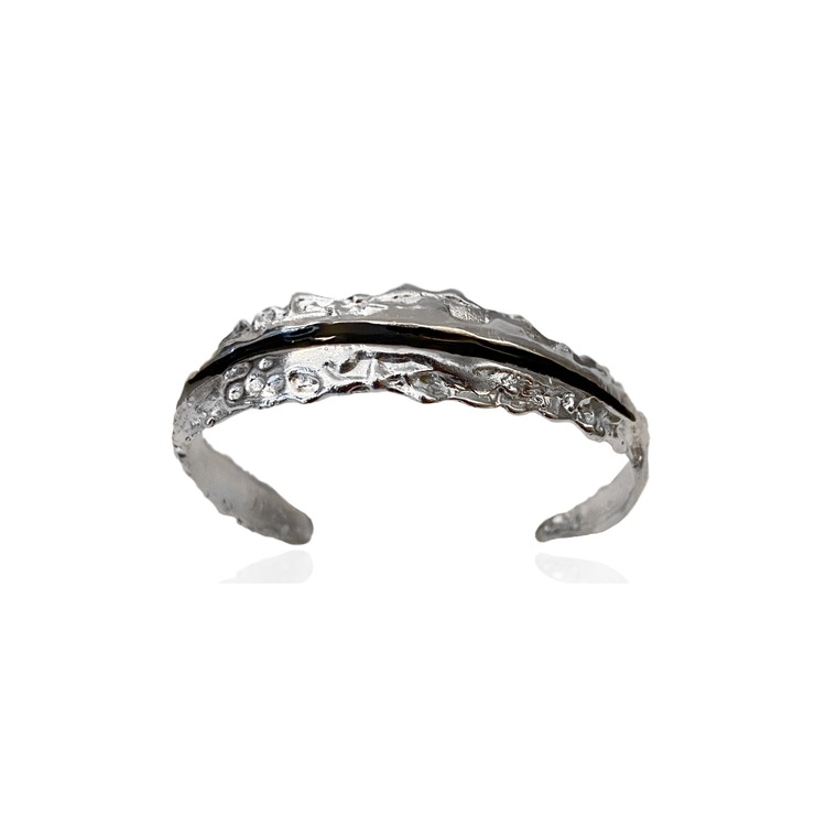 Brambuta Enki Cuff Siyah-Gümüş