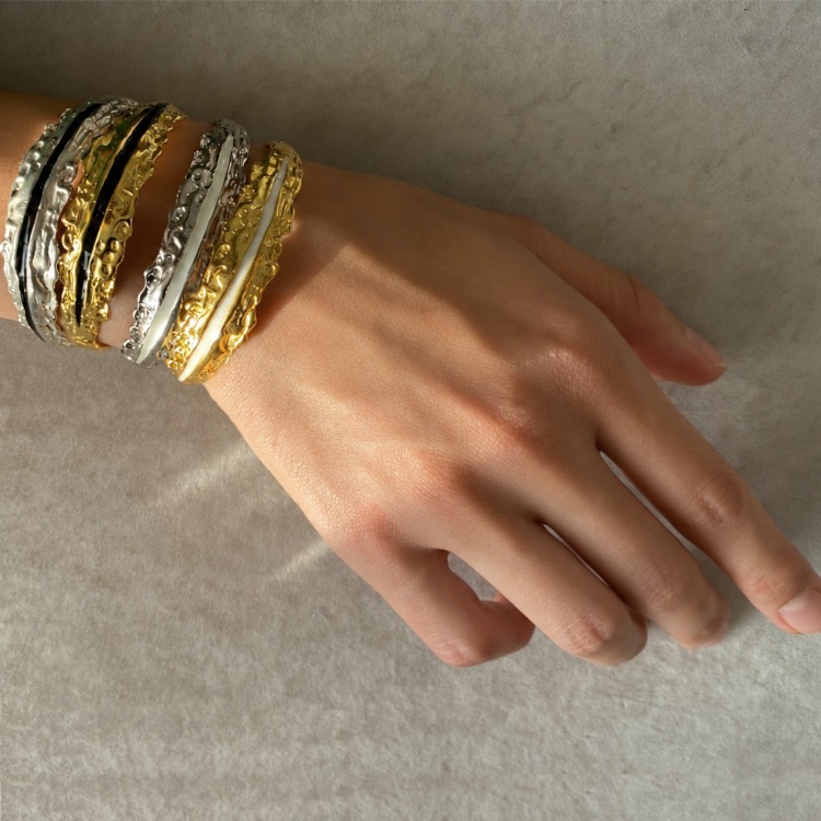 Brambuta Enki Cuff Siyah-Gümüş