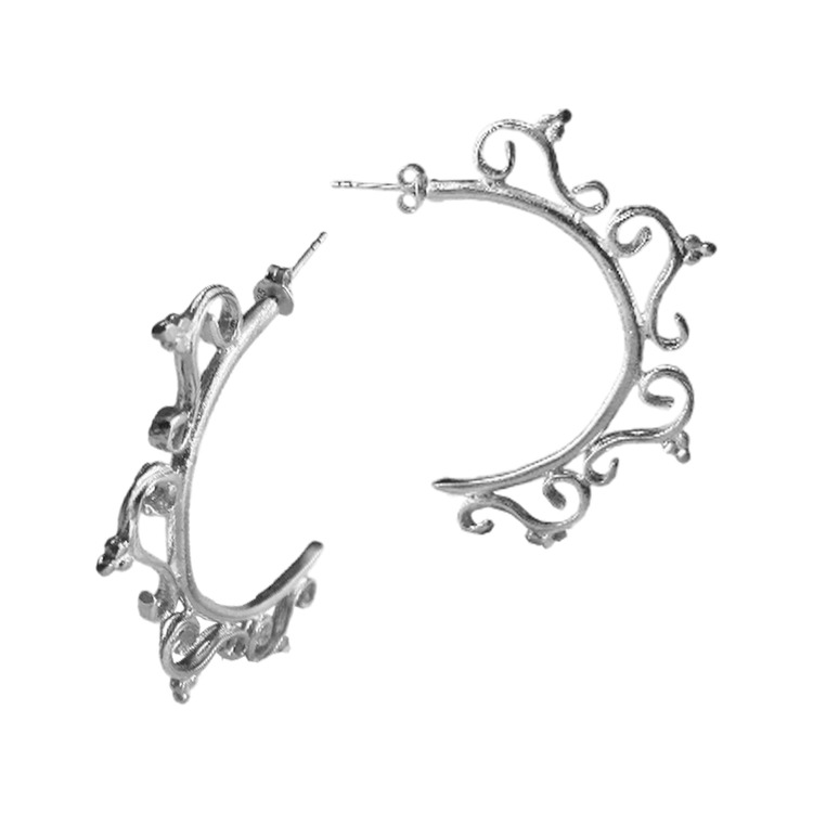 Brambuta İnanna Large Hoops Beyaz