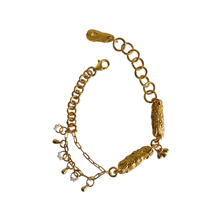 Brambuta Enuma Bileklik Gold - Beyaz