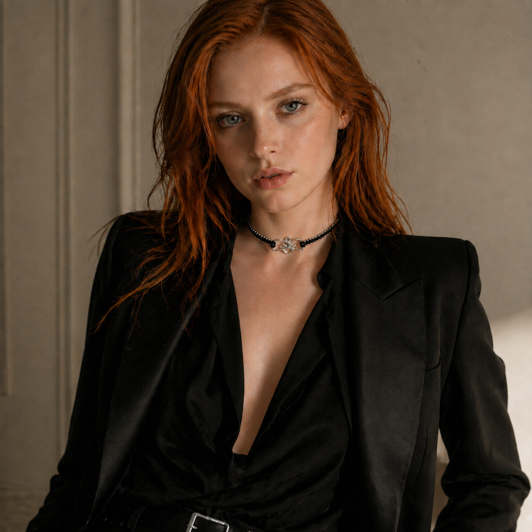 Nanshe Bağlamalı Choker Kolye G-S