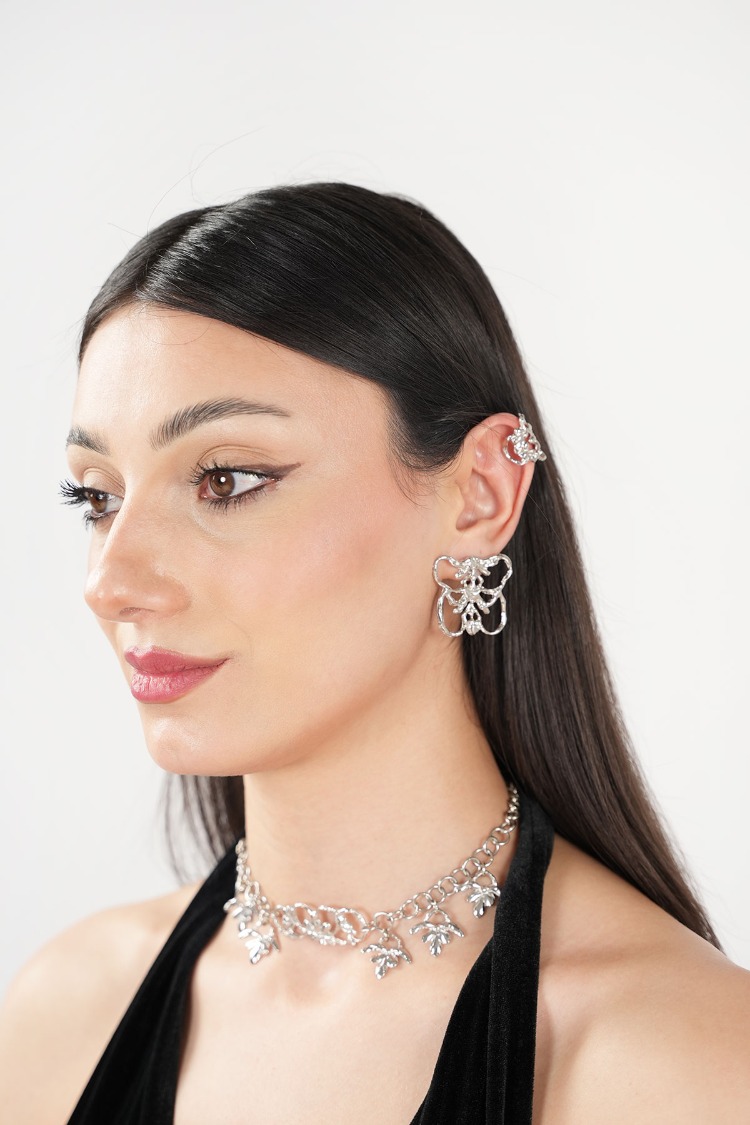 Brambuta Nanshe Earcuff Kıkırdak Küpe Gümüş