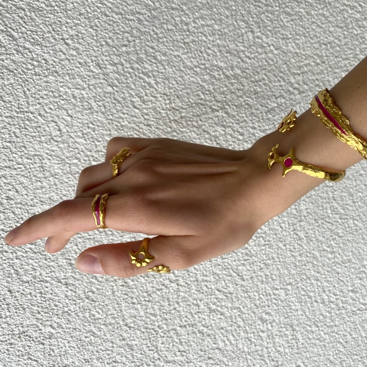 Brambuta Ankh Cuff - Fuşya
