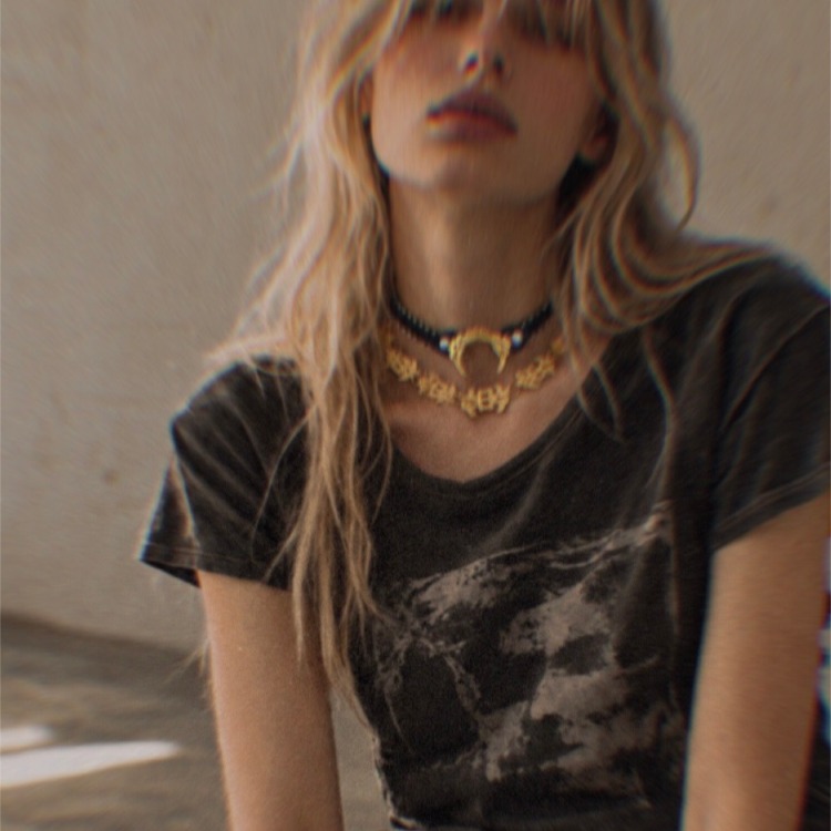 Brambuta Okheia Choker Siyah - Altın