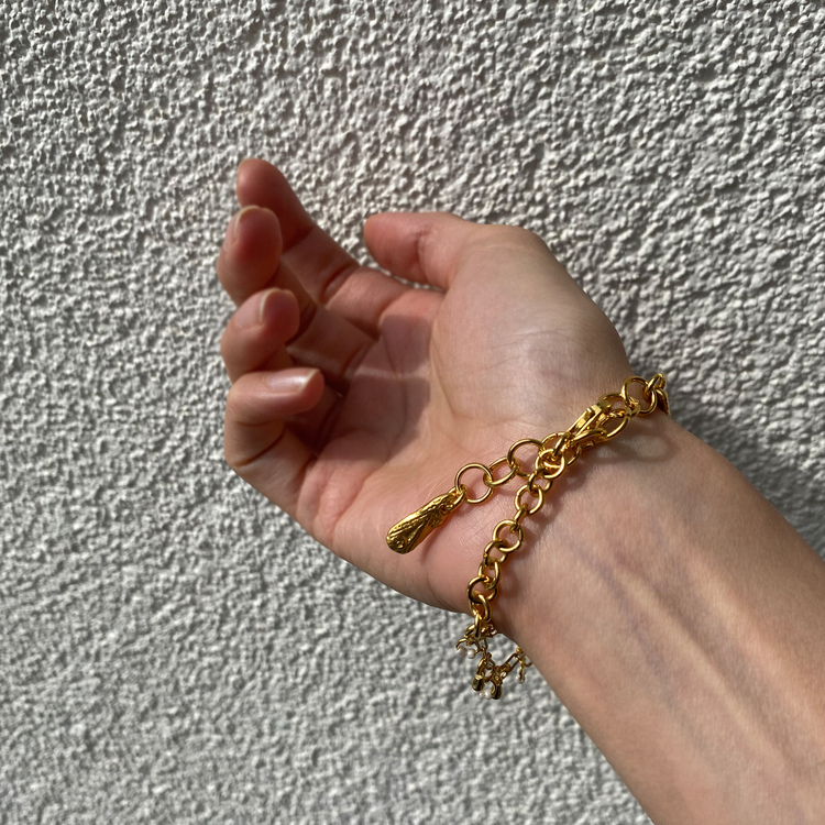 Brambuta Enuma Bileklik Gold - Beyaz