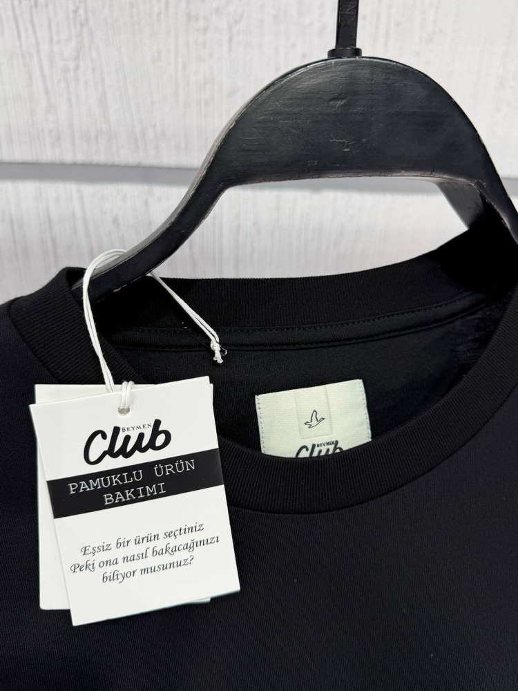 Bmn Club Kuş Nakışlı Siyah T-shirt