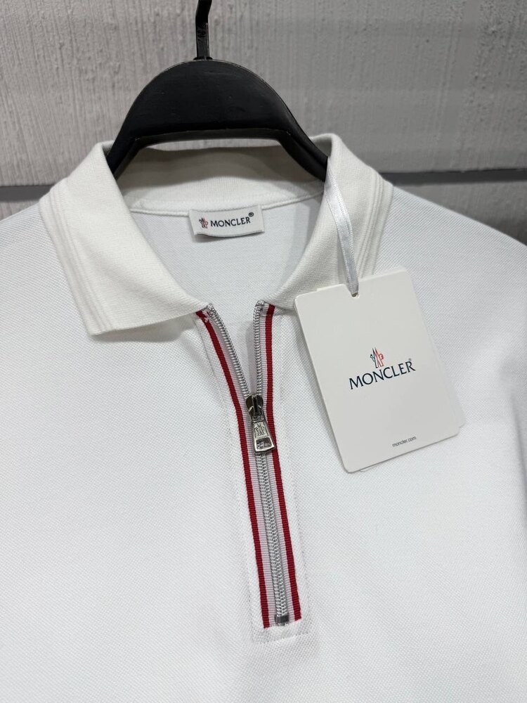 Moncler Yeni Sezon Beyaz Half Zip
