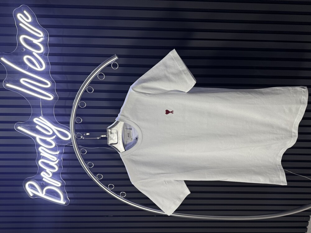 Ami Nakış Logolu Beyaz T-Shirt