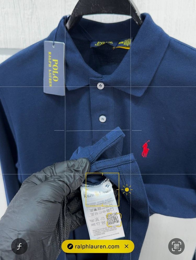 Ralph Laurn Uzun Kollu Lacivert Polo Yaka T-Shirt