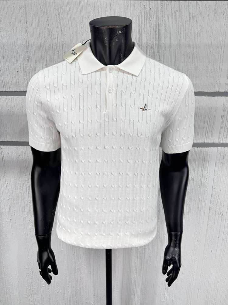 Bmn Club Beyaz Polo Yaka Triko