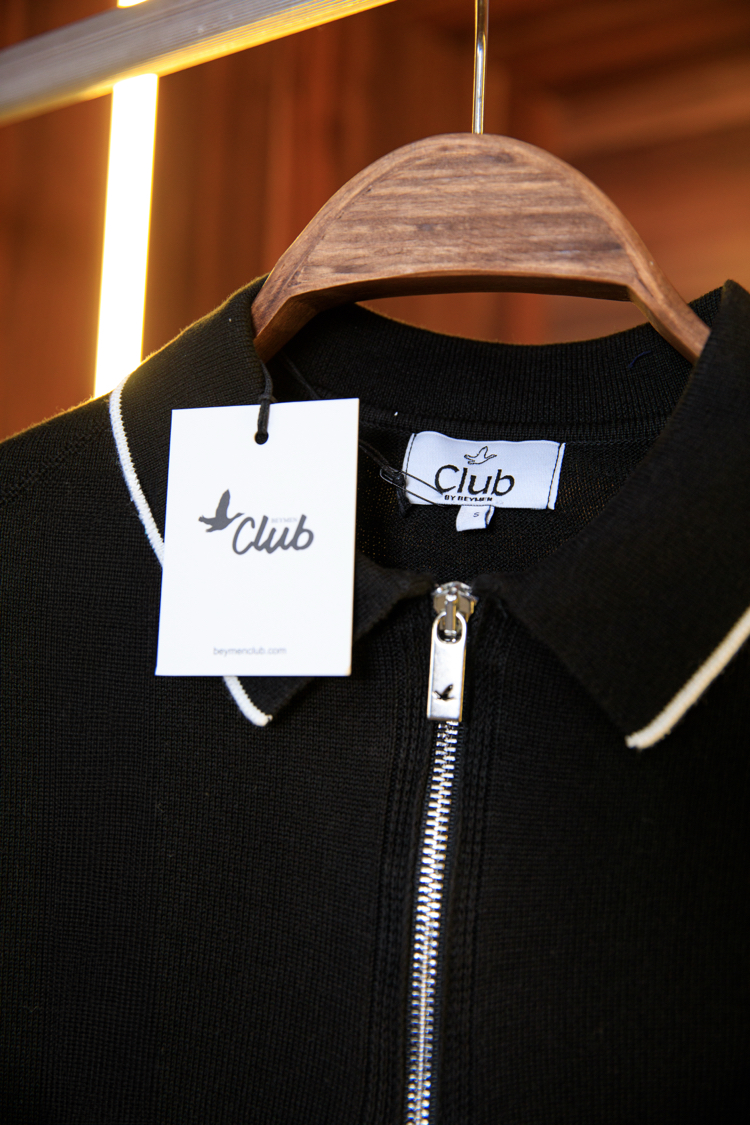 Bmn Club Siyah Half Zip Triko