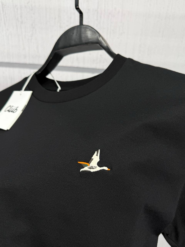 Bmn Club Kuş Nakışlı Siyah T-shirt
