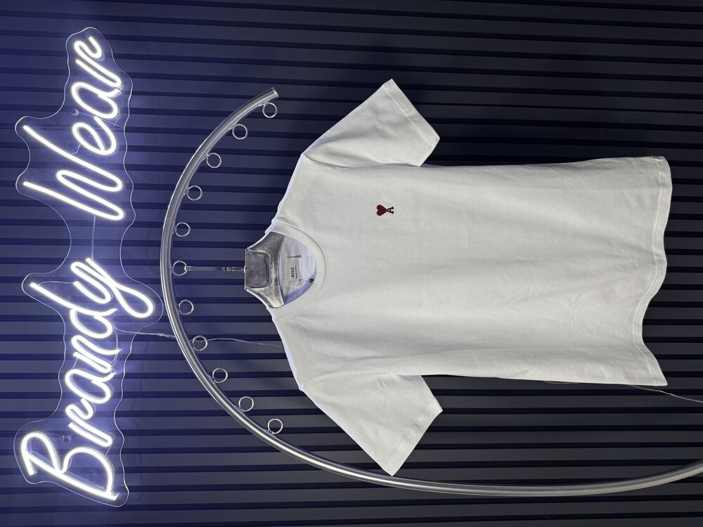 Ami Nakış Logolu Beyaz T-Shirt