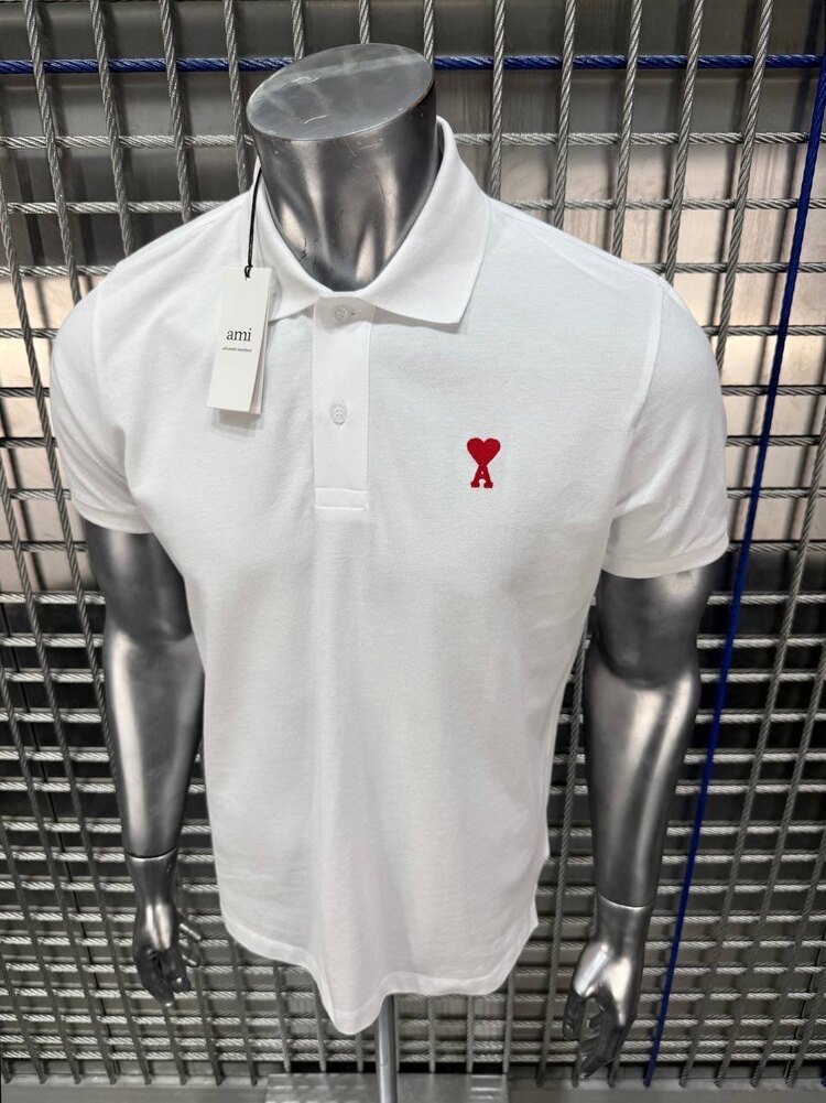 Ami Beyaz Polo Yaka T-Shirt