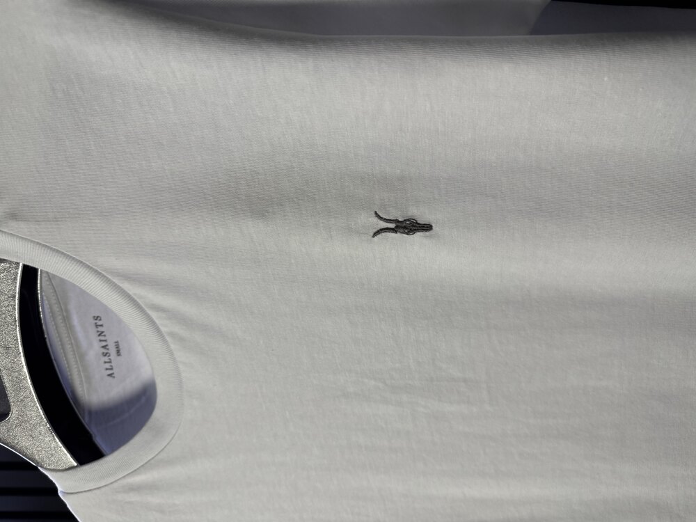 All Saints Nakış Logolu Beyaz T-Shirt