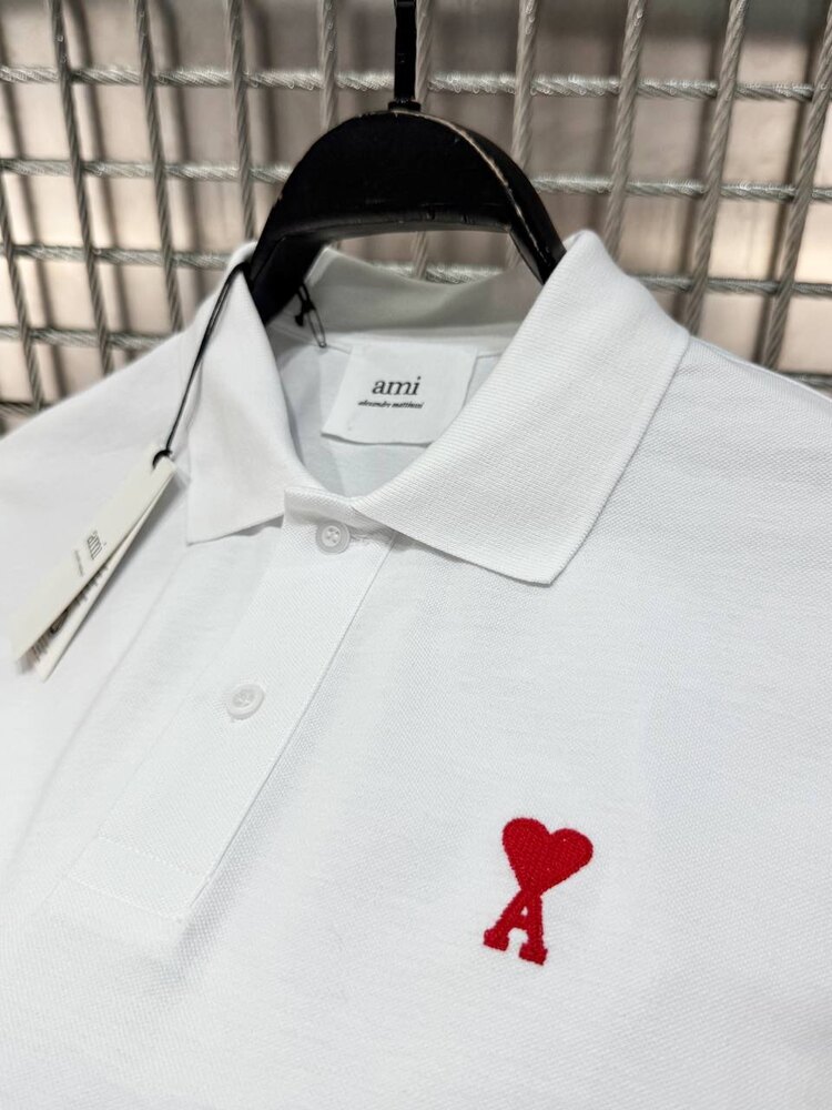 Ami Beyaz Polo Yaka T-Shirt