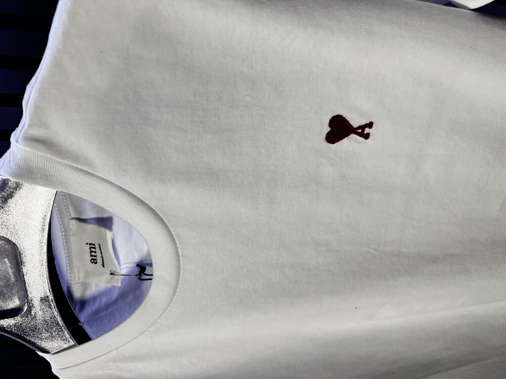 Ami Nakış Logolu Beyaz T-Shirt