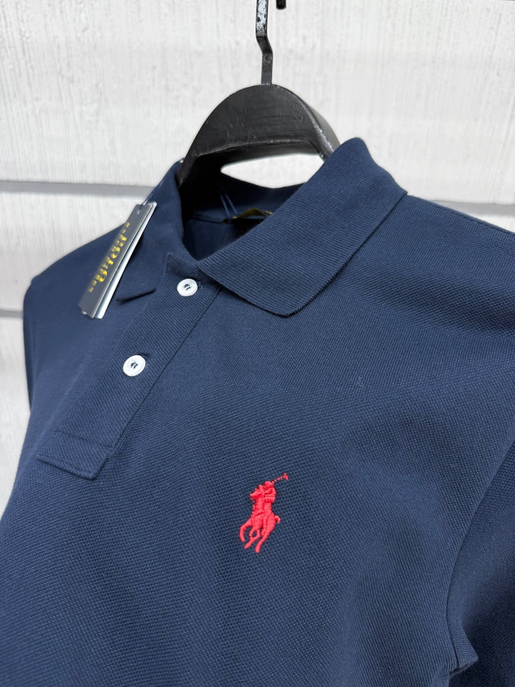 Ralph Laurn Uzun Kollu Lacivert Polo Yaka T-Shirt