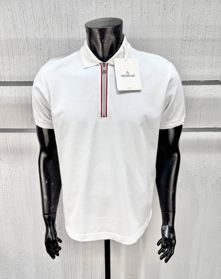 Moncler Yeni Sezon Beyaz Half Zip
