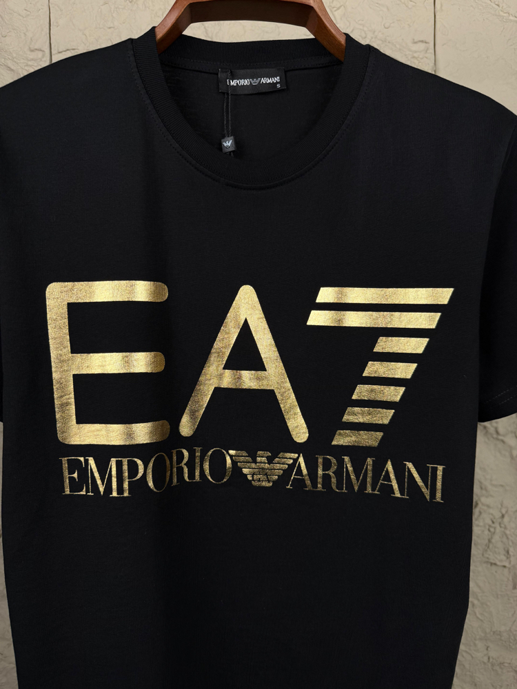 Emporio Armani Ea7 Baskılı Siyah T-Shirt