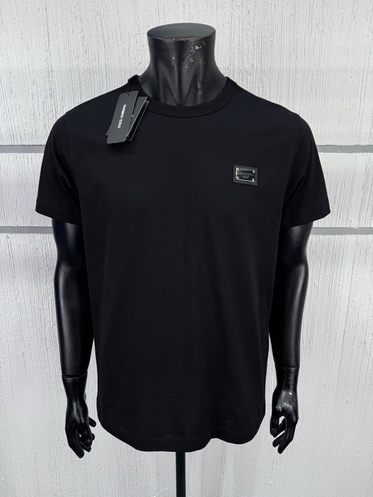 Dolce&Gabbana Siyah Metal Logo T-Shirt