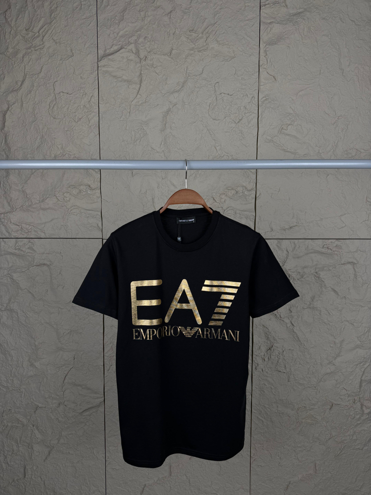 Emporio Armani Ea7 Baskılı Siyah T-Shirt
