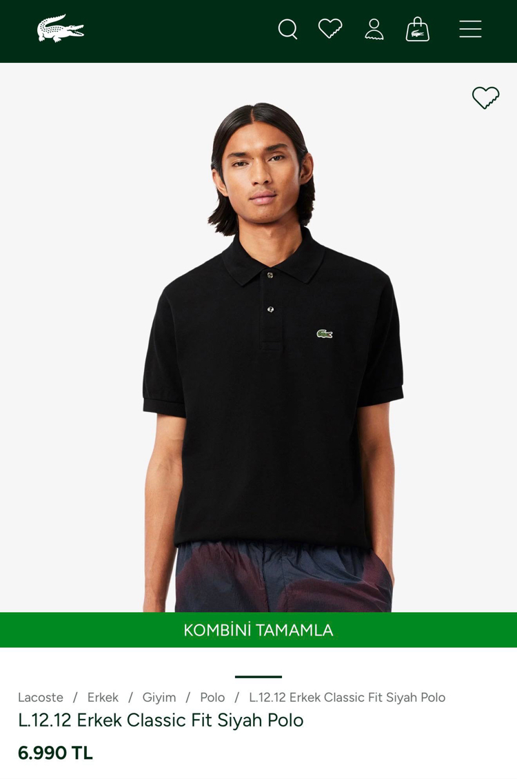 Lcst Siyah Polo Yaka T-Shirt