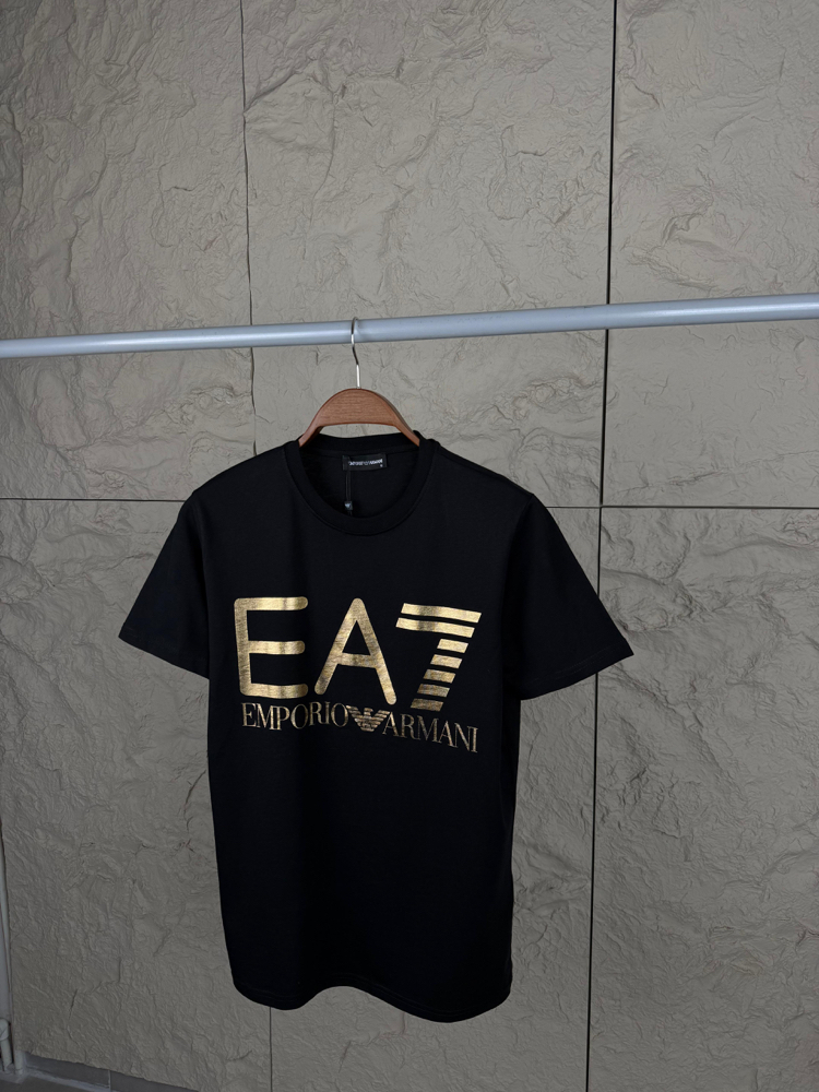 Emporio Armani Ea7 Baskılı Siyah T-Shirt