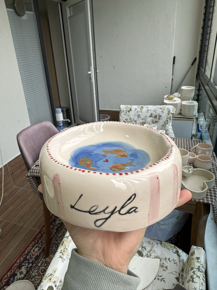 İsim yazılı mama kabı
