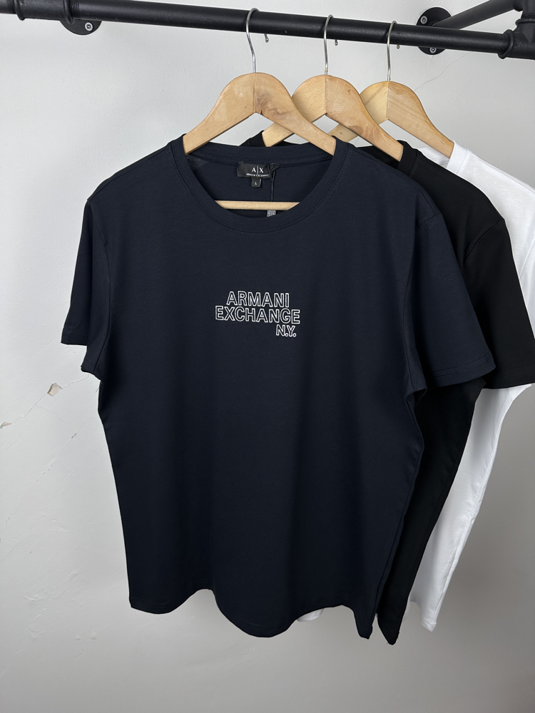 Armani ex. Nakış baskı lacivert Tişört