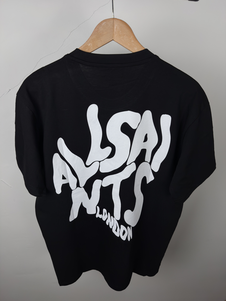 AllSaints siyah rahat kalıp tişört