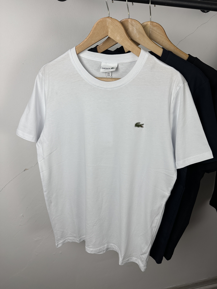Timsah basic beyaz unisex tişört