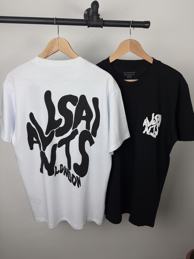 AllSaints siyah rahat kalıp tişört