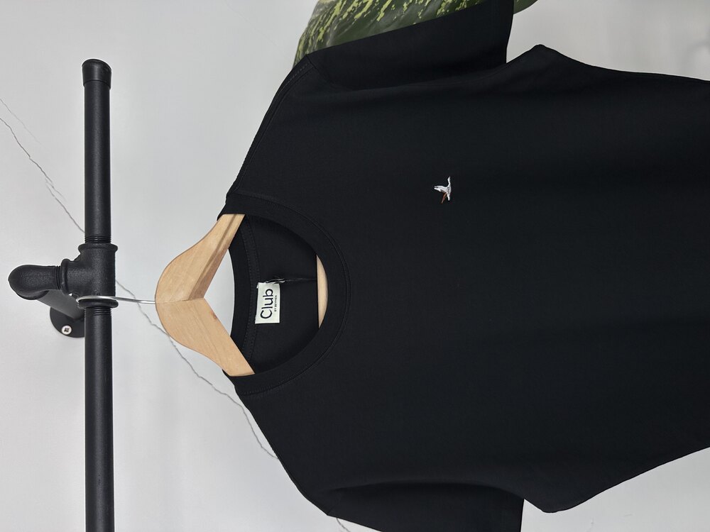 b. marka nakış basic  unisex siyah tişört