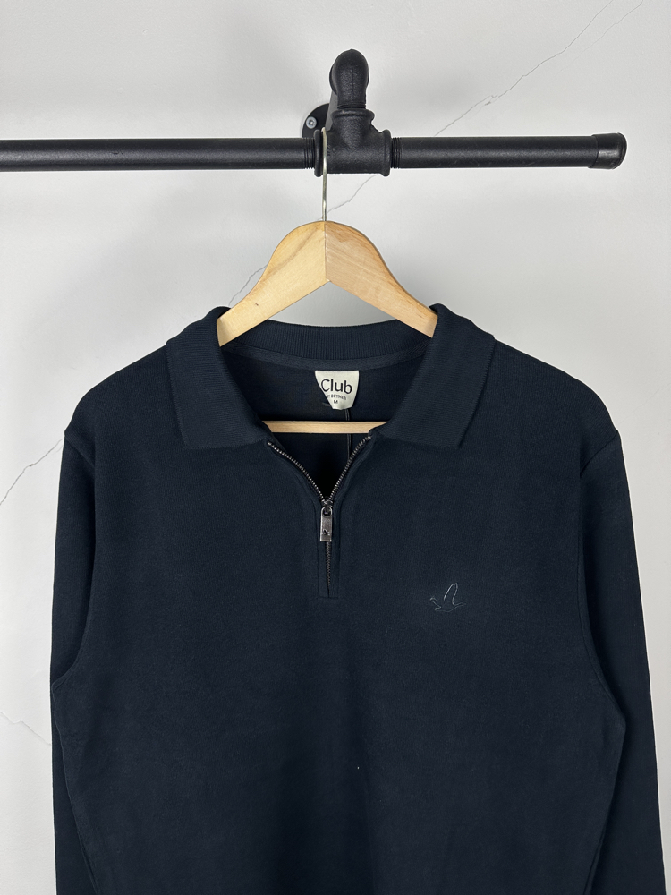 B. Marka selanik kumaş yarım fermuar laci sweatshirt