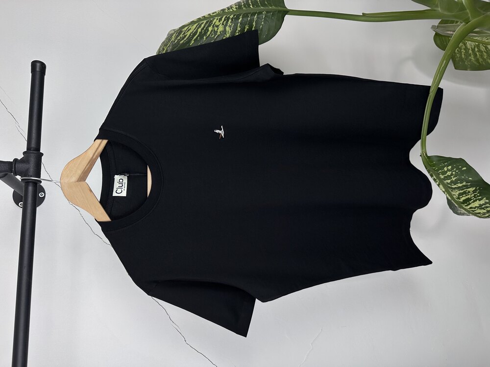 b. marka nakış basic  unisex siyah tişört