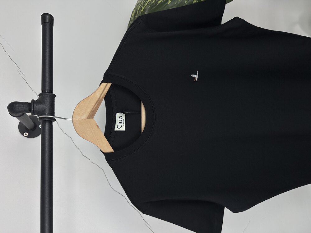 b. marka nakış basic  unisex siyah tişört