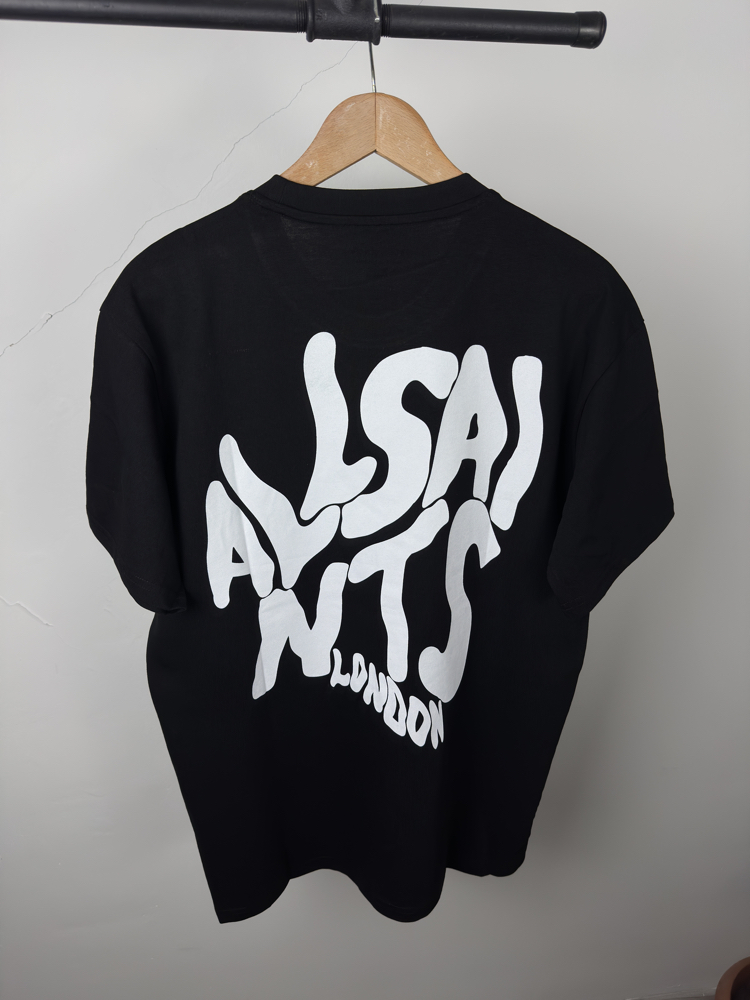 AllSaints siyah rahat kalıp tişört