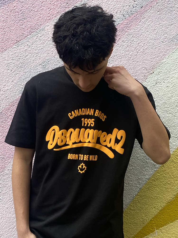 Dsquared2 Canadian Bros Siyah Tişört