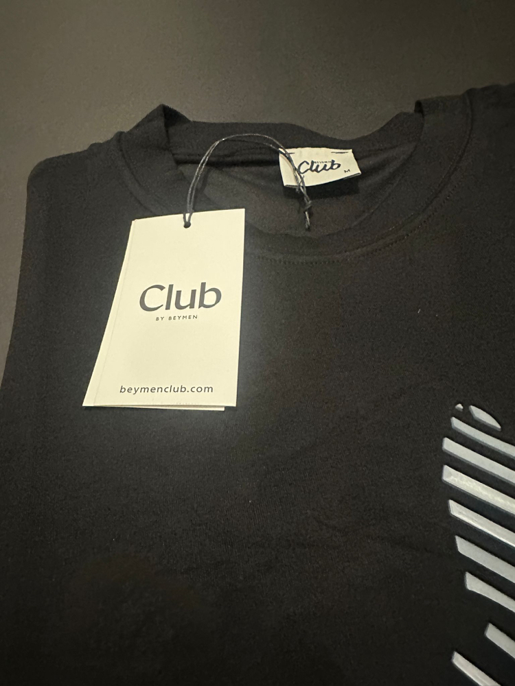 Beymen club büyük baskılı siyah tişört