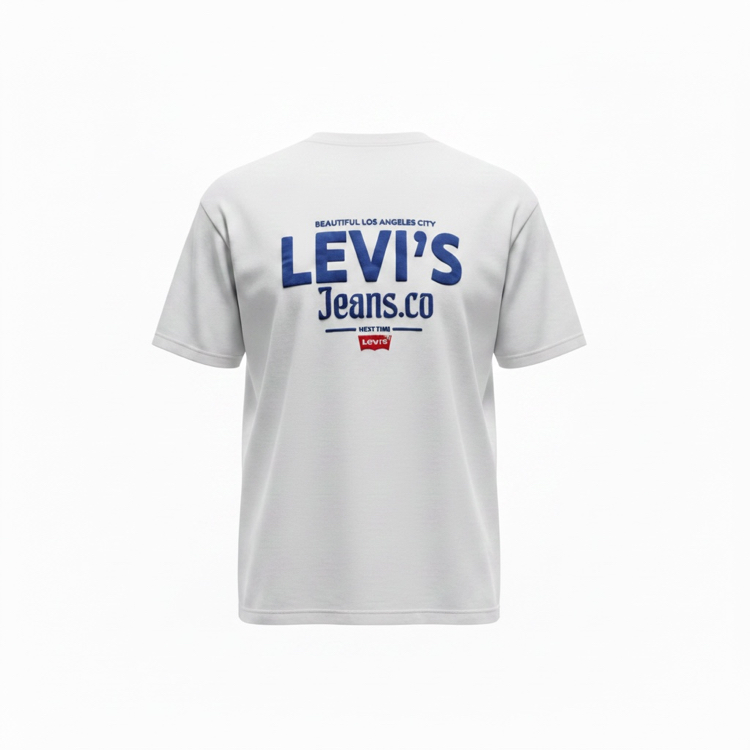 Levis unisex beyaz yarı oversize tişört