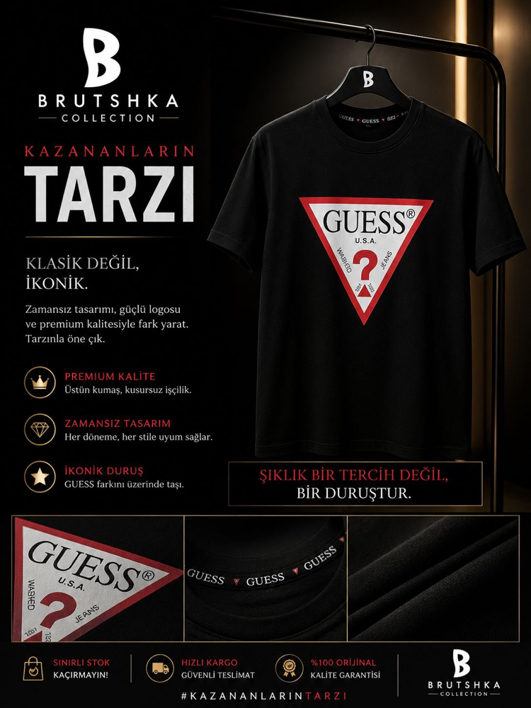 Siyah Guess tişört