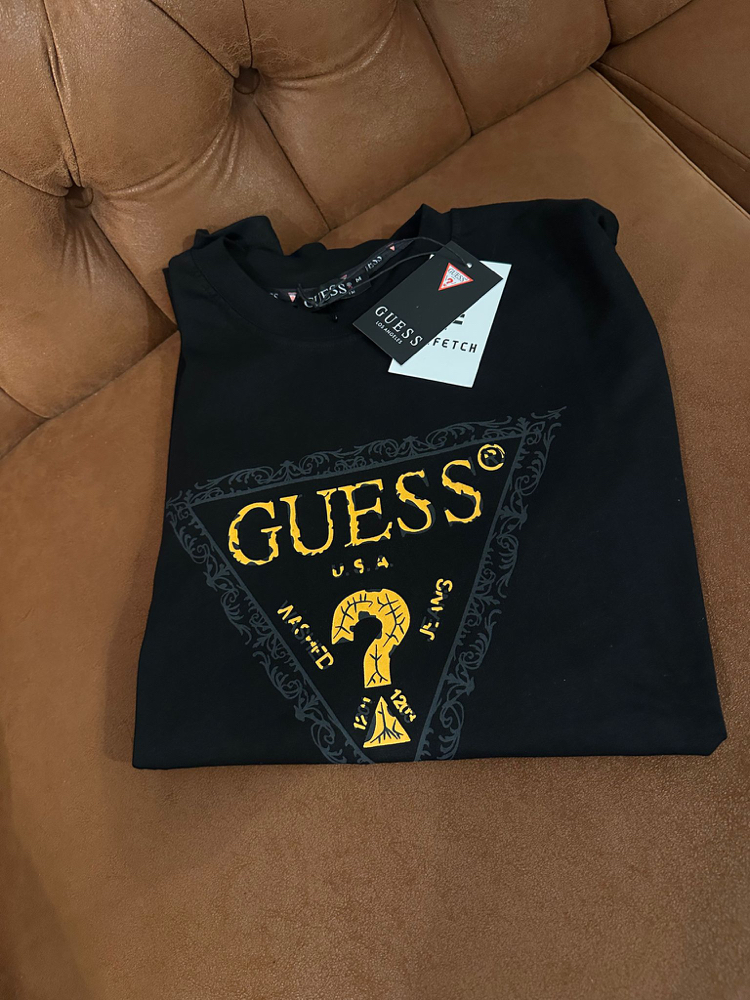 Altın Baskılı Siyah Guess