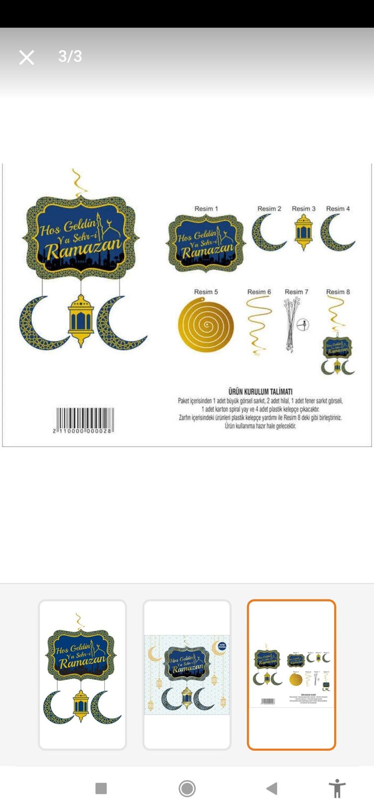 Eid mübarek yazılıdır.