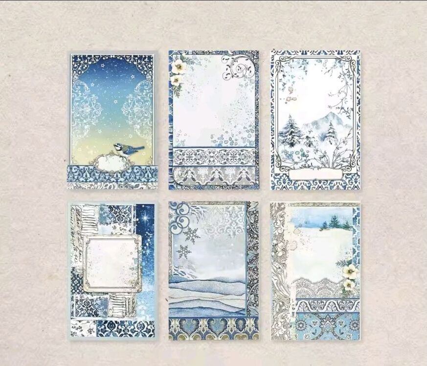 6 Sayfa Mavi Scrapbook