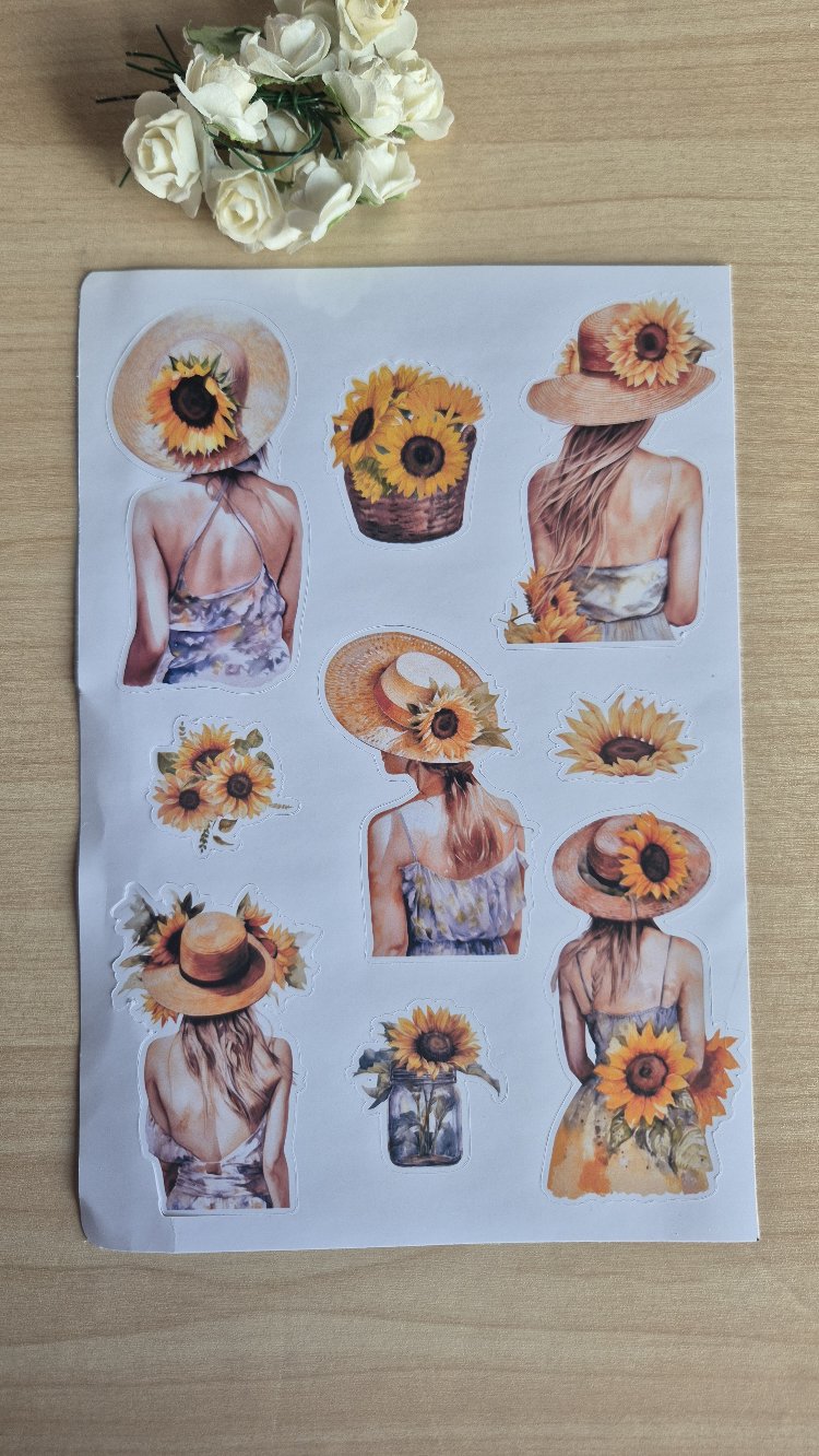 Ayçiçek Kızlar Sticker Sayfası