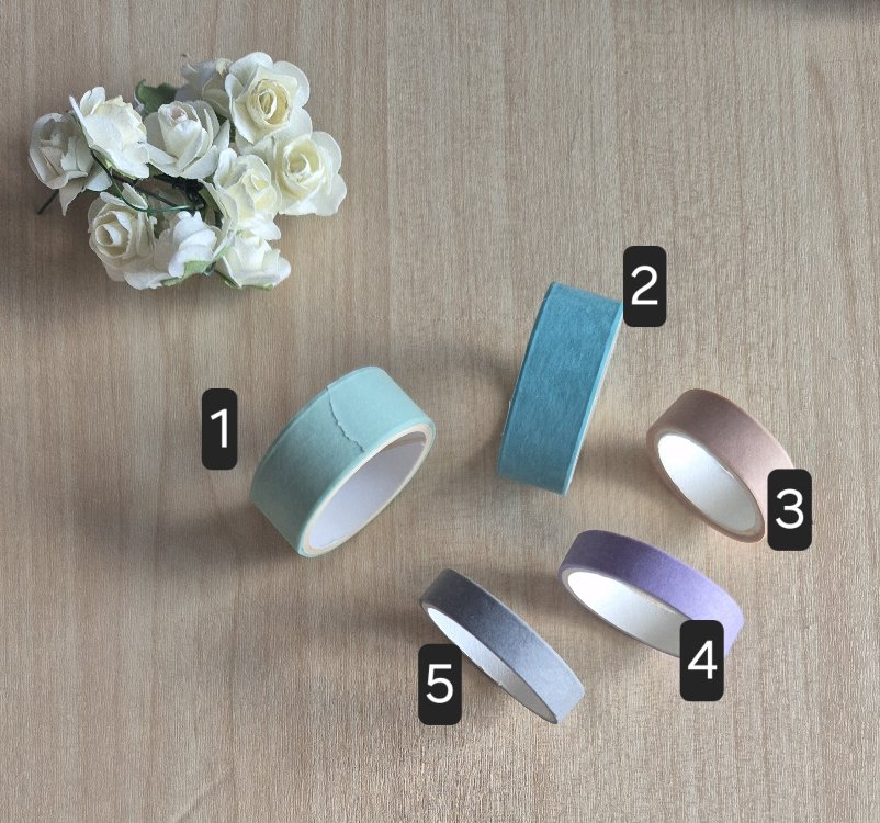 Düz Renk Washi Tape